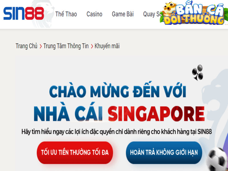SIN88 - Ưu Đãi Không Giới Hạn Cho Mọi Thành Viên Thông tin sơ lược về điểm chơi hàng đầu khuyến mãi SIN88