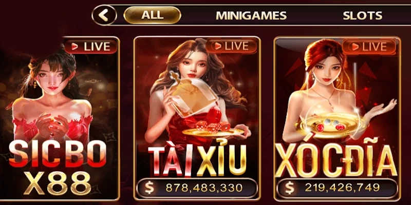 Các bàn chơi live cực chất được phát từ điểm cược uy tín