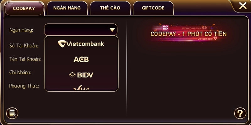 Nhanh chóng nạp tiền để đặt cược tại Sunwin